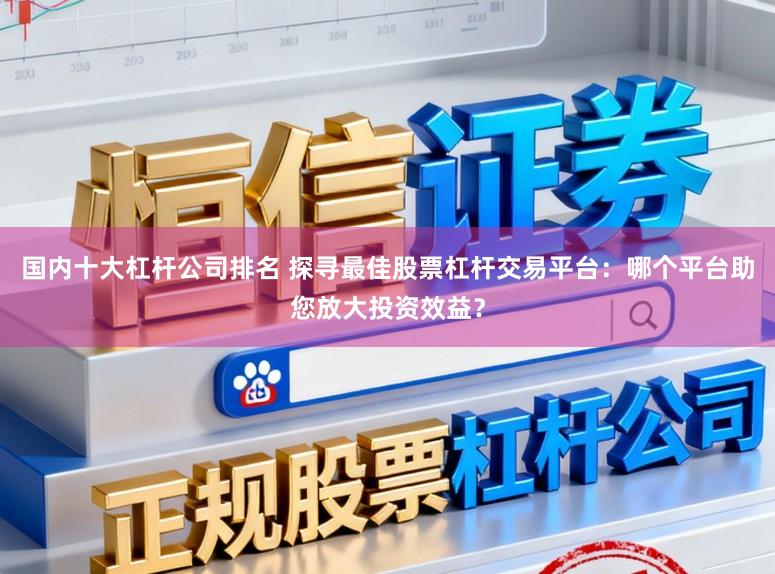 国内十大杠杆公司排名 探寻最佳股票杠杆交易平台：哪个平台助您放大投资效益？